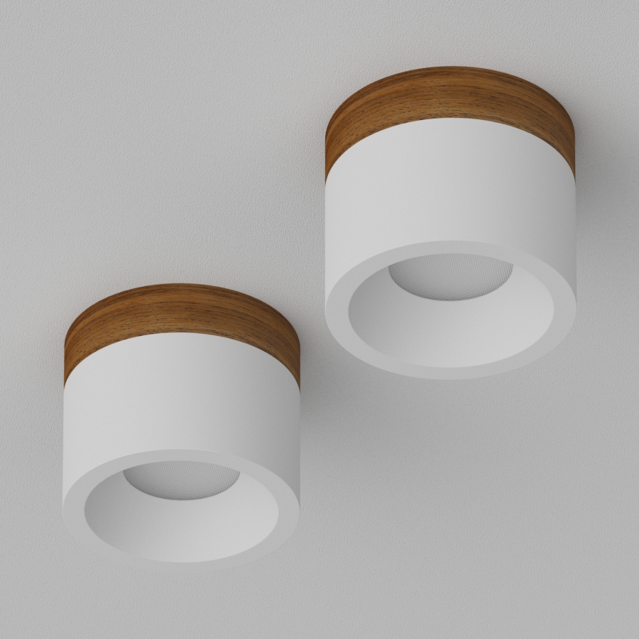 Накладной светодиодный светильник Ledron SUITABLE MINI Wooden White (4424)