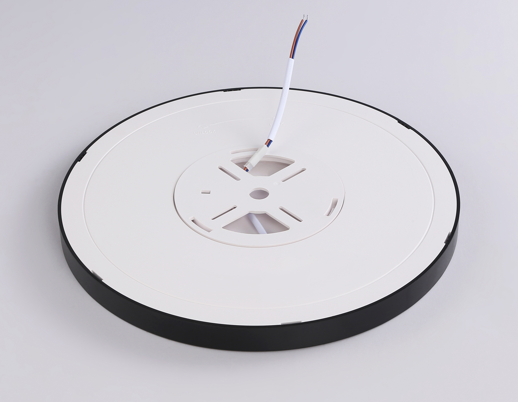 Светильник светодиодный ультратонкий 3000K-6500K с CCT-переключателем FZ1906 BK черный IP54 26W 3000K-6500K CCT-переключатель D370*25 (Без ПДУ)