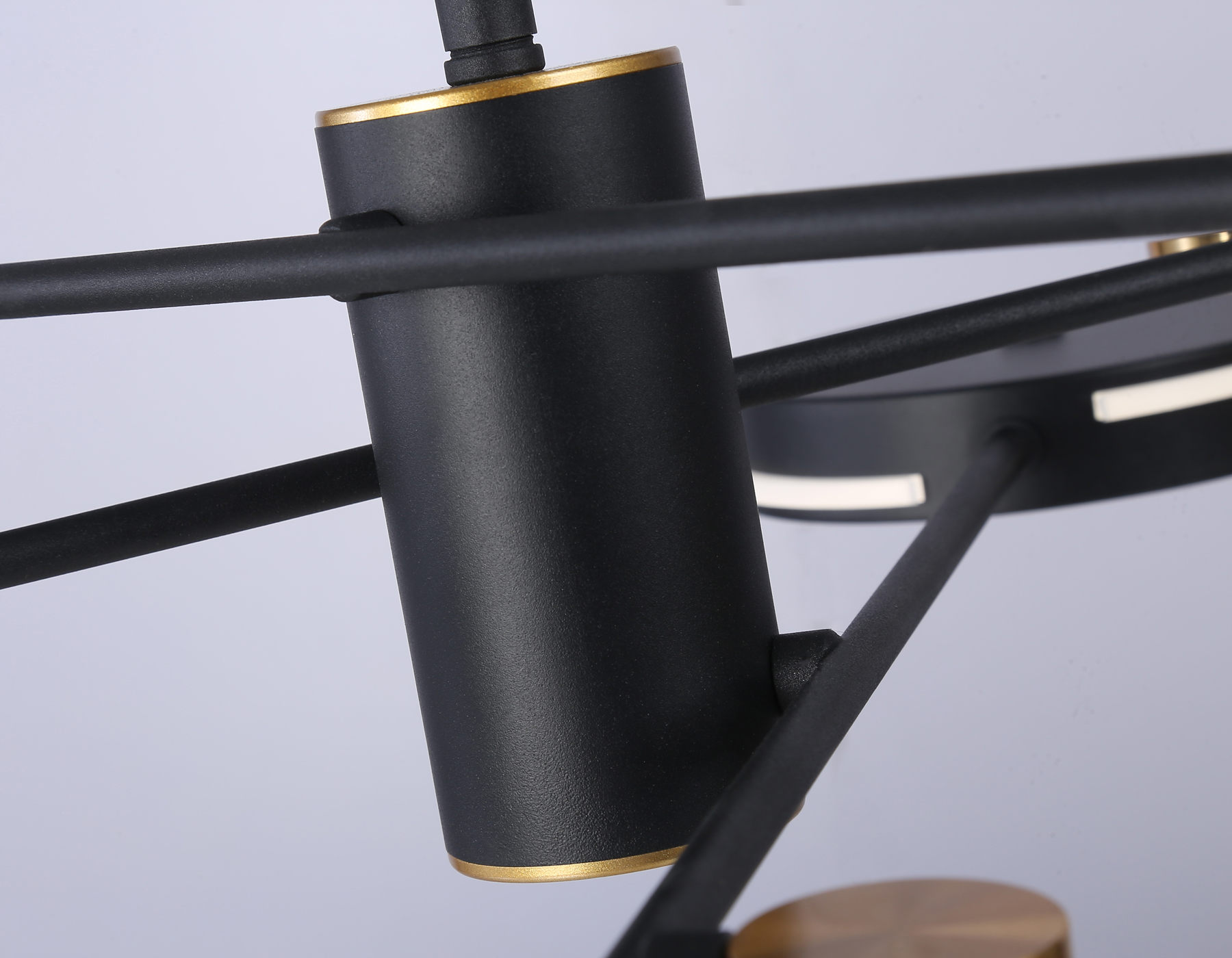 Подвесной светодиодный светильник FL51639/6 BK/GD черный/золото 3000K/4200K/6400K 50W D800*780 (Без ПДУ)