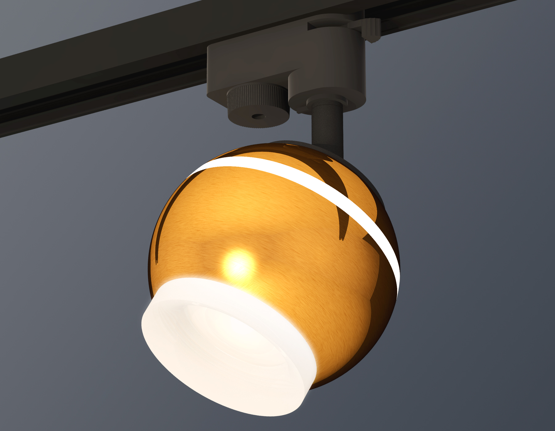 Комплект трекового однофазного светильника с подсветкой XT1105007 PYG/SBK/FR золото желтое полированное/черный песок/белый матовый MR16 GU5.3 LED 3W 4200K