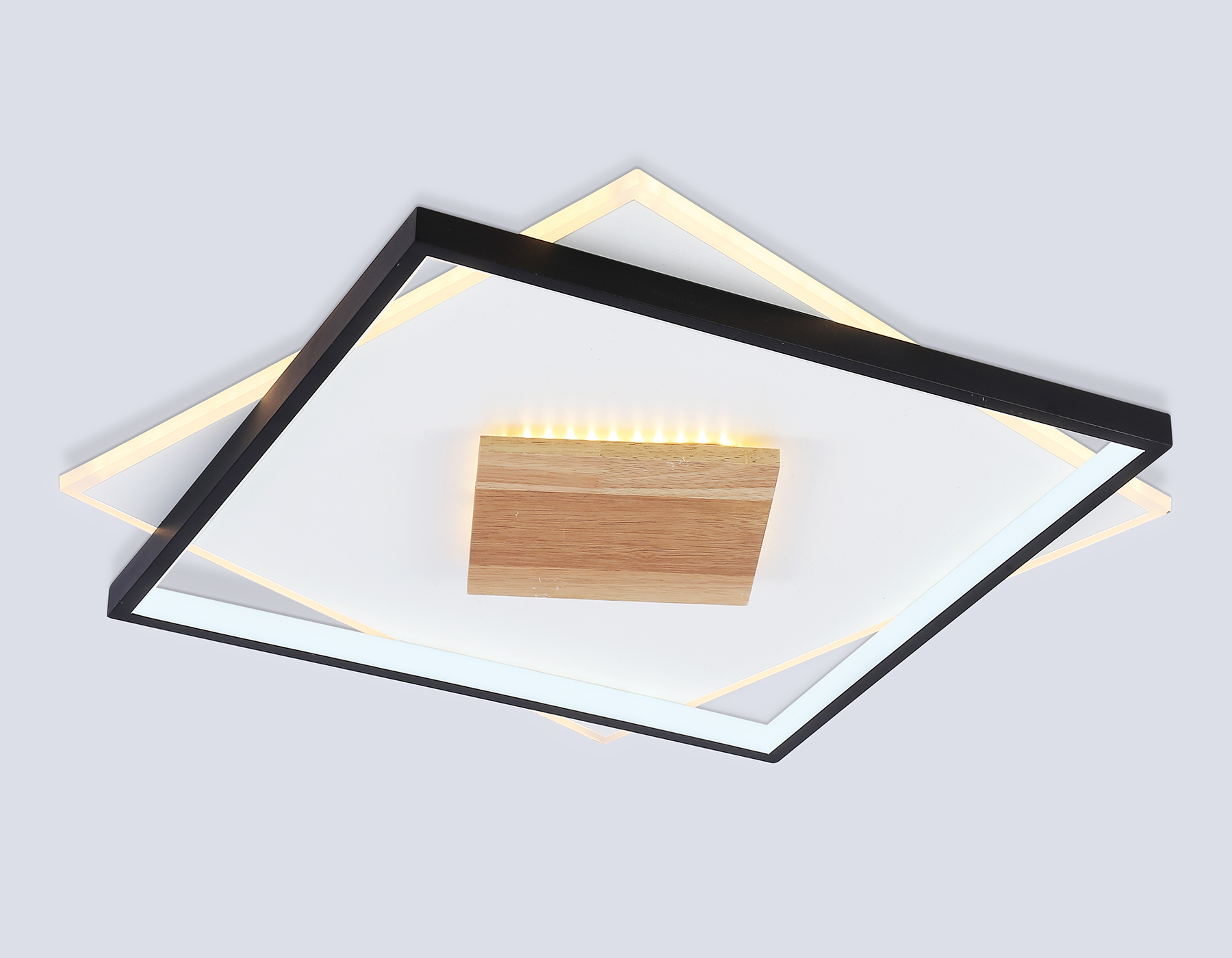Светильник светодиодный потолочный FL4791 WH/BK/WD белый/черный/дерево 77W 3000-6000K 515*515*50 (без ПДУ)