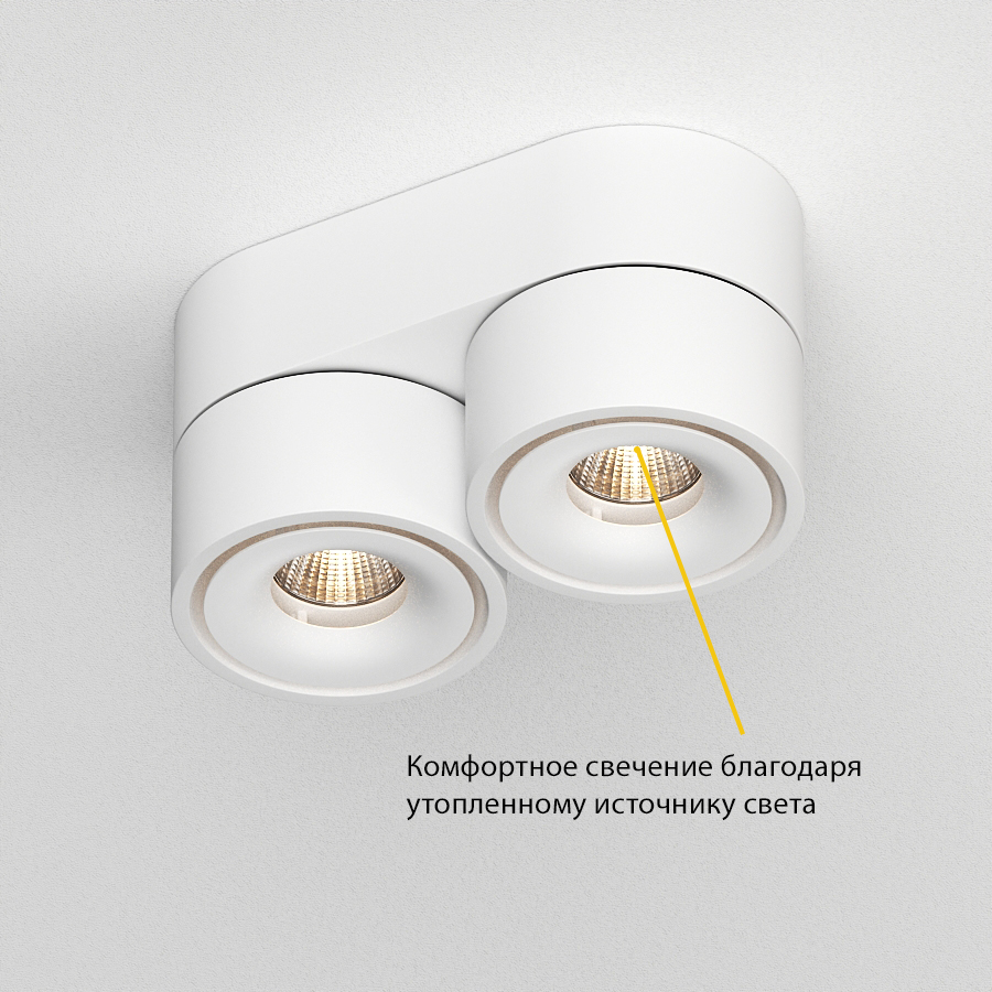 Накладной поворотный светодиодный светильник Ledron LH8W 2 White 4000K (11092)