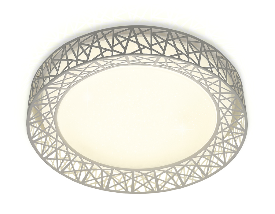 Потолочный светодиодный светильник с пультом FF122 WH белый 72W D500*95 (ПДУ ИК)