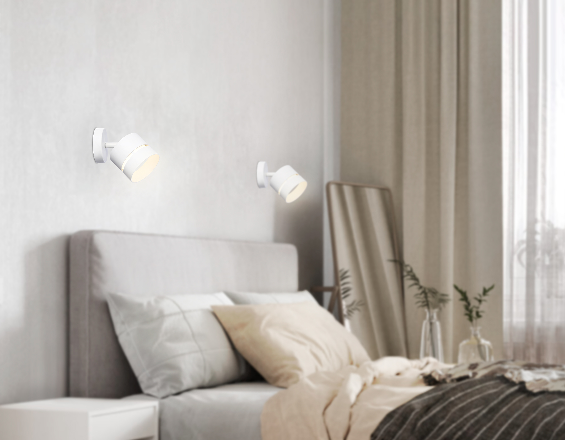 Светильник накладной поворотный со сменной лампой GU10 TN71055 WH белый GX53 max 12W D85*145