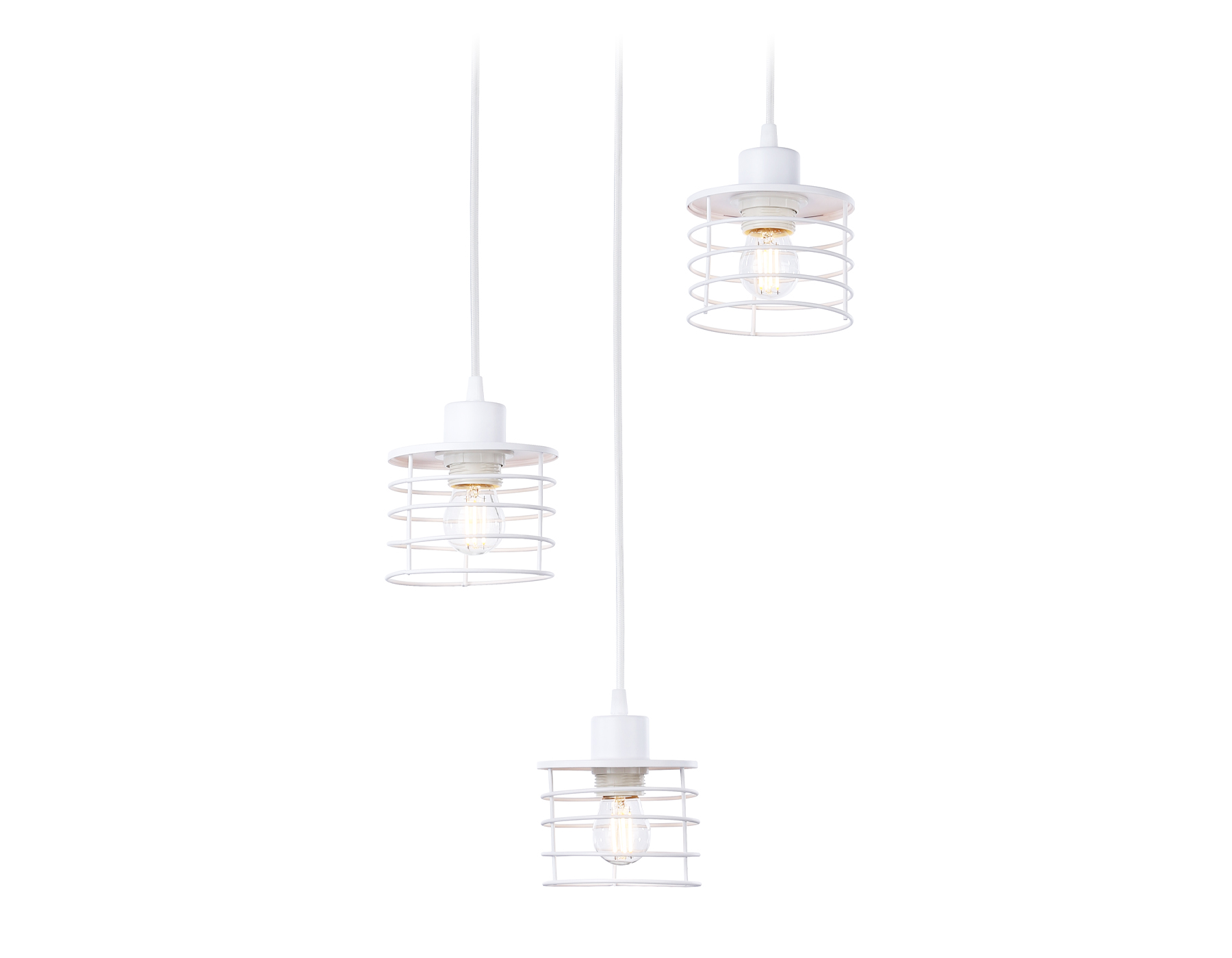 Подвесной светильник в стиле лофт TR8078/3 WH белый E27*3 max 40W D372*1170