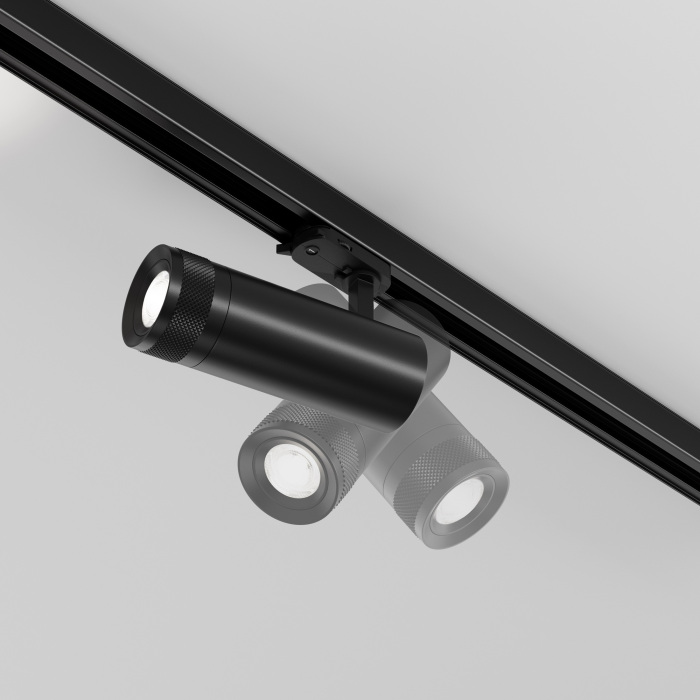 Трековый светильник трехфазный 20W 220V Maytoni Focus Zoom TR198-3-20W4K-Z-B (tr198-3-20w4k-z-b)