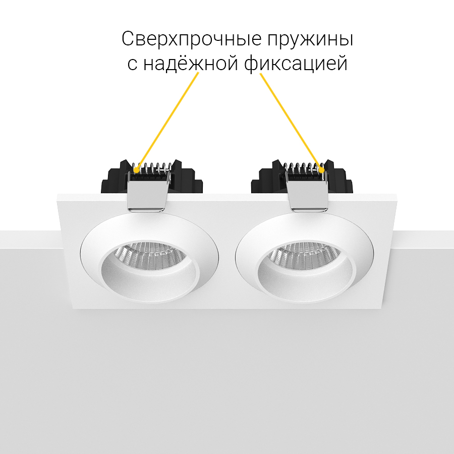 Встраиваемый светодиодный светильник Ledron GIZA MINI SQ2 White (2092)