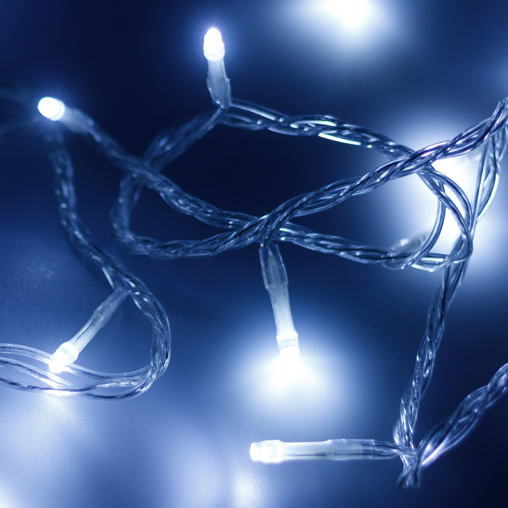 Светодиодная гирлянда ARD-STRING-HOME-5000-CLEAR-50LED-STD WHITE (230V, 3.5W) (Ardecoled, IP20) 025751