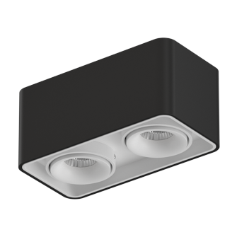 Накладной поворотный светодиодный светильник Ledron TUBING 2 Black-White (2671)