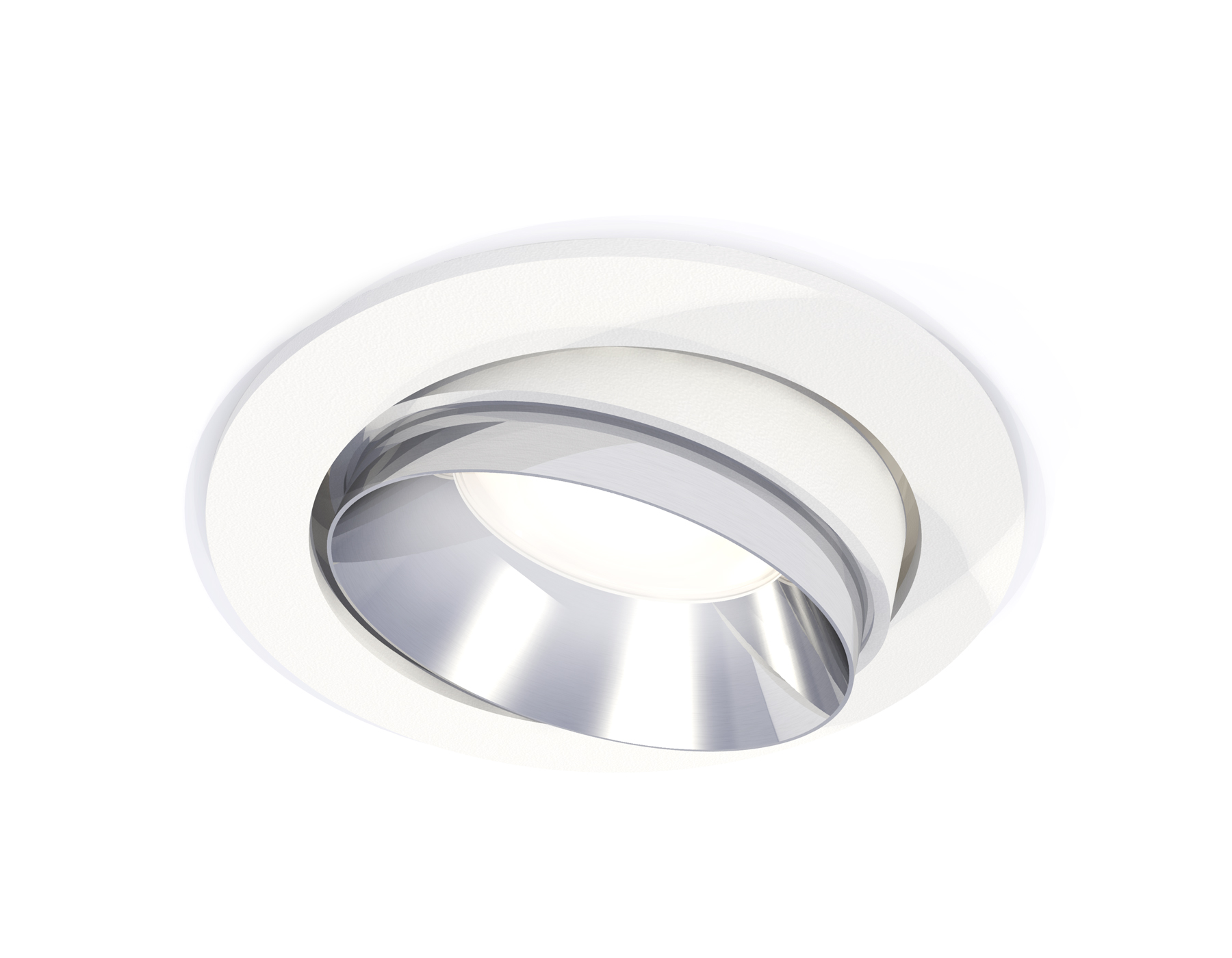 Комплект встраиваемого поворотного светильника XC7651022 SWH/PSL белый песок/серебро полированное MR16 GU5.3 (C7651, N7032)