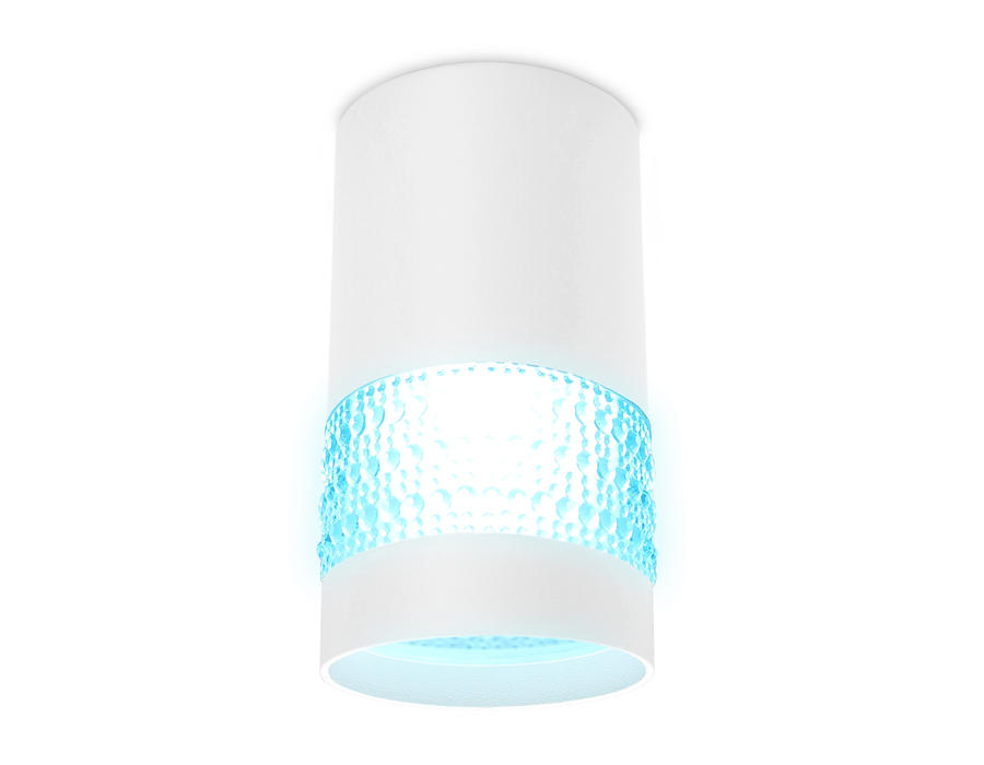 Накладной точечный светильник GU5.3 TN371 SWH/BL белый песок/голубой GU5.3 D65*117