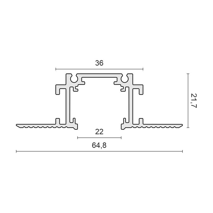 Встраиваемый магнитный трек Ledron АВД-5442 Mini White (3839)