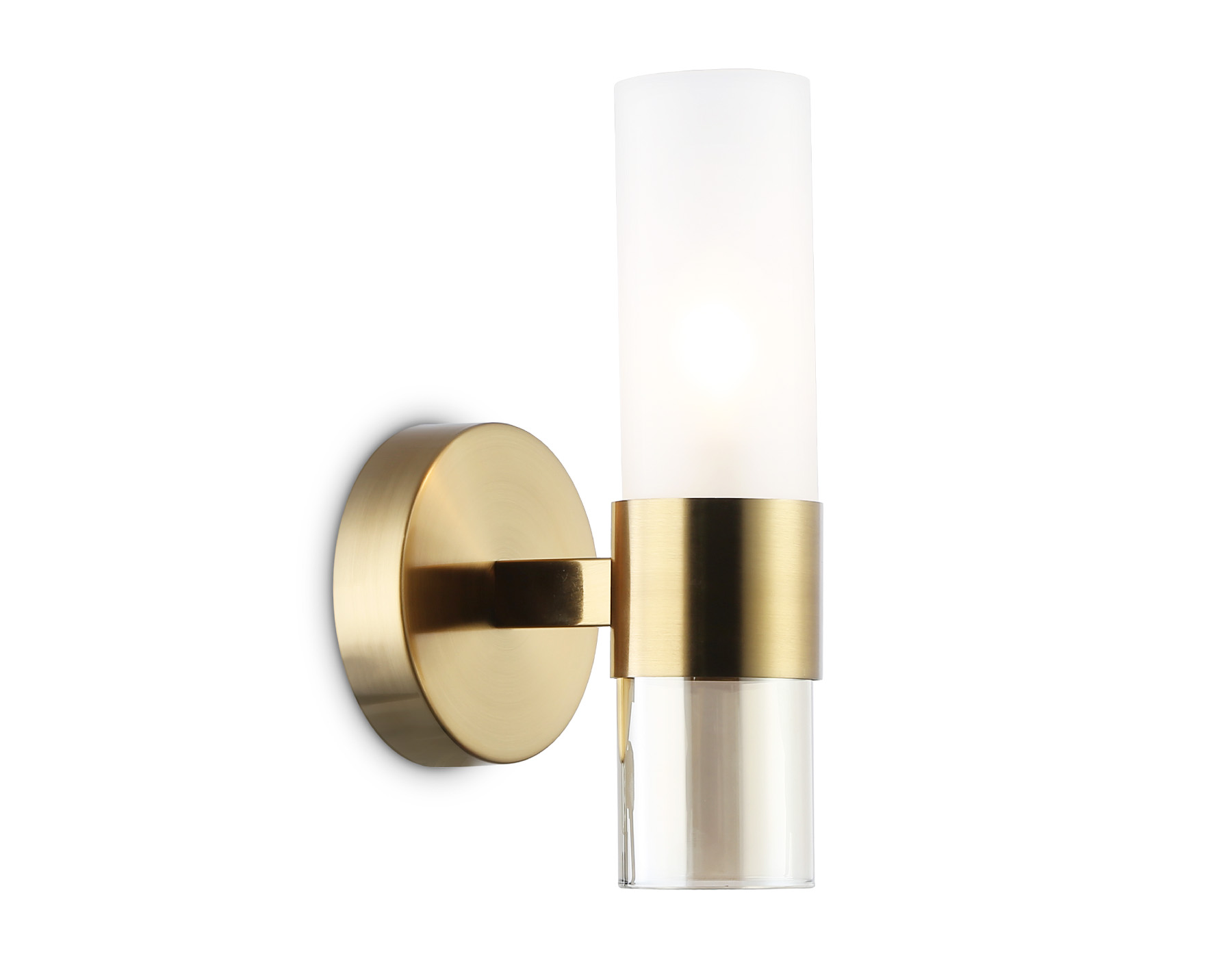 Настенный светильник LH55116 BS/FR/TI латунь/белый матовый/янтарь E14 max 40W 130*100*225