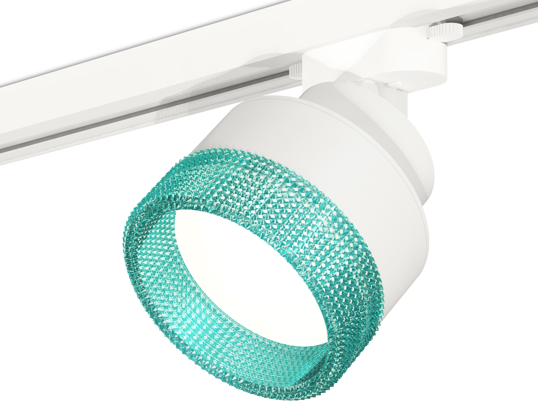 Комплект трекового светильника с композитным хрусталем XT8101043 SWH/BL белый песок/голубой GX53 (A2524, A2105, C8101, N8488)