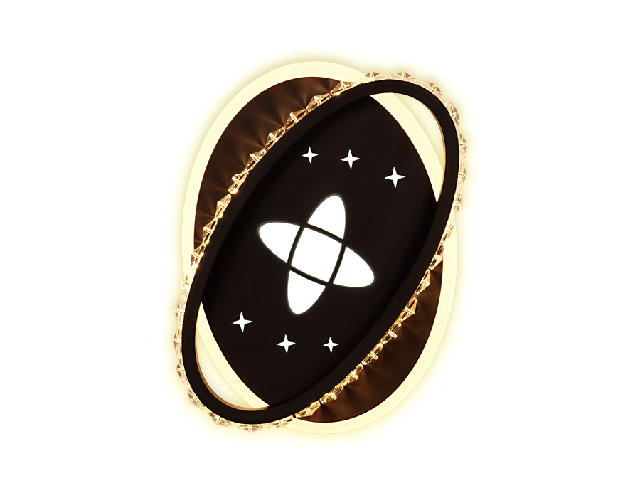 Настенный светодиодный светильник с хрусталем FA233 CF/S кофе/песок LED 4200K/6400K 30W 210*260*50