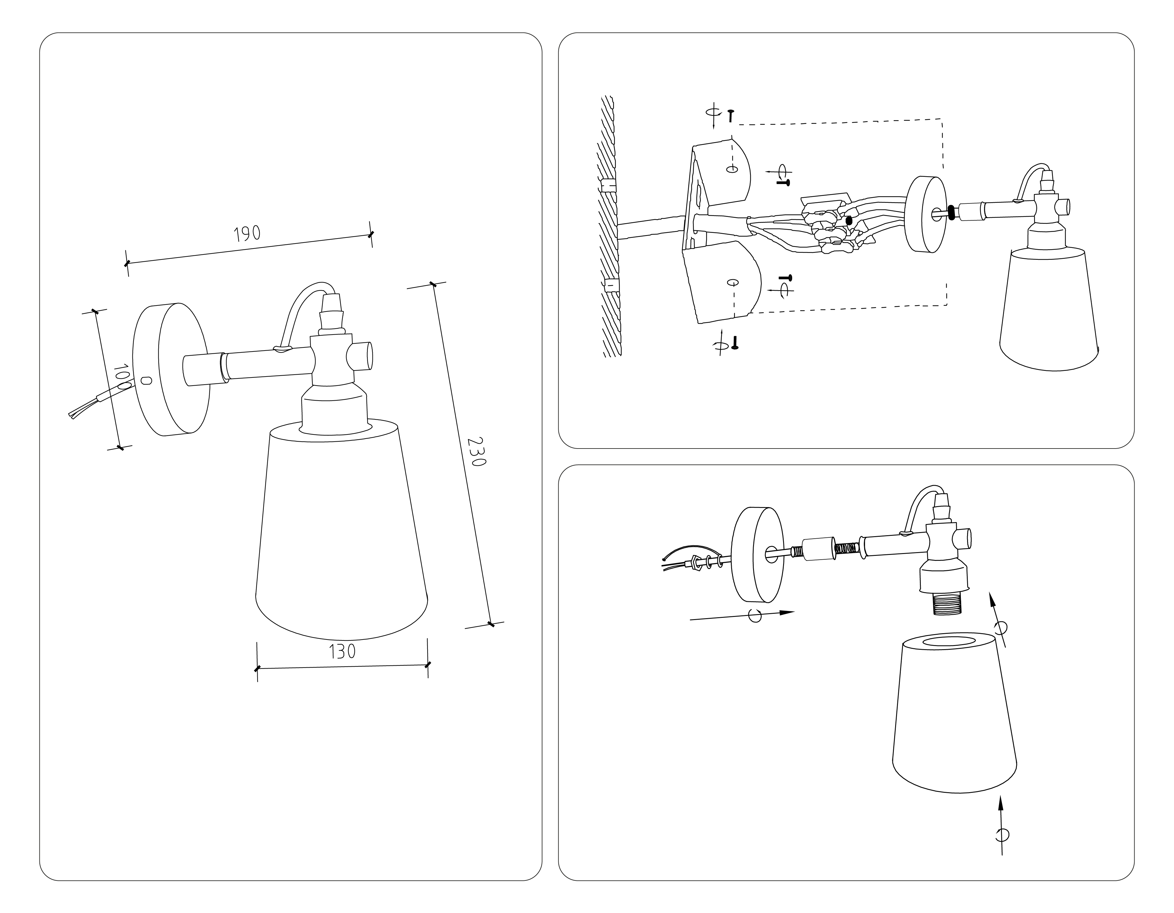 Настенный светильник со сменной лампой TR82212 WH/LW белый/светлое дерево E27 max 40W 230*130*190