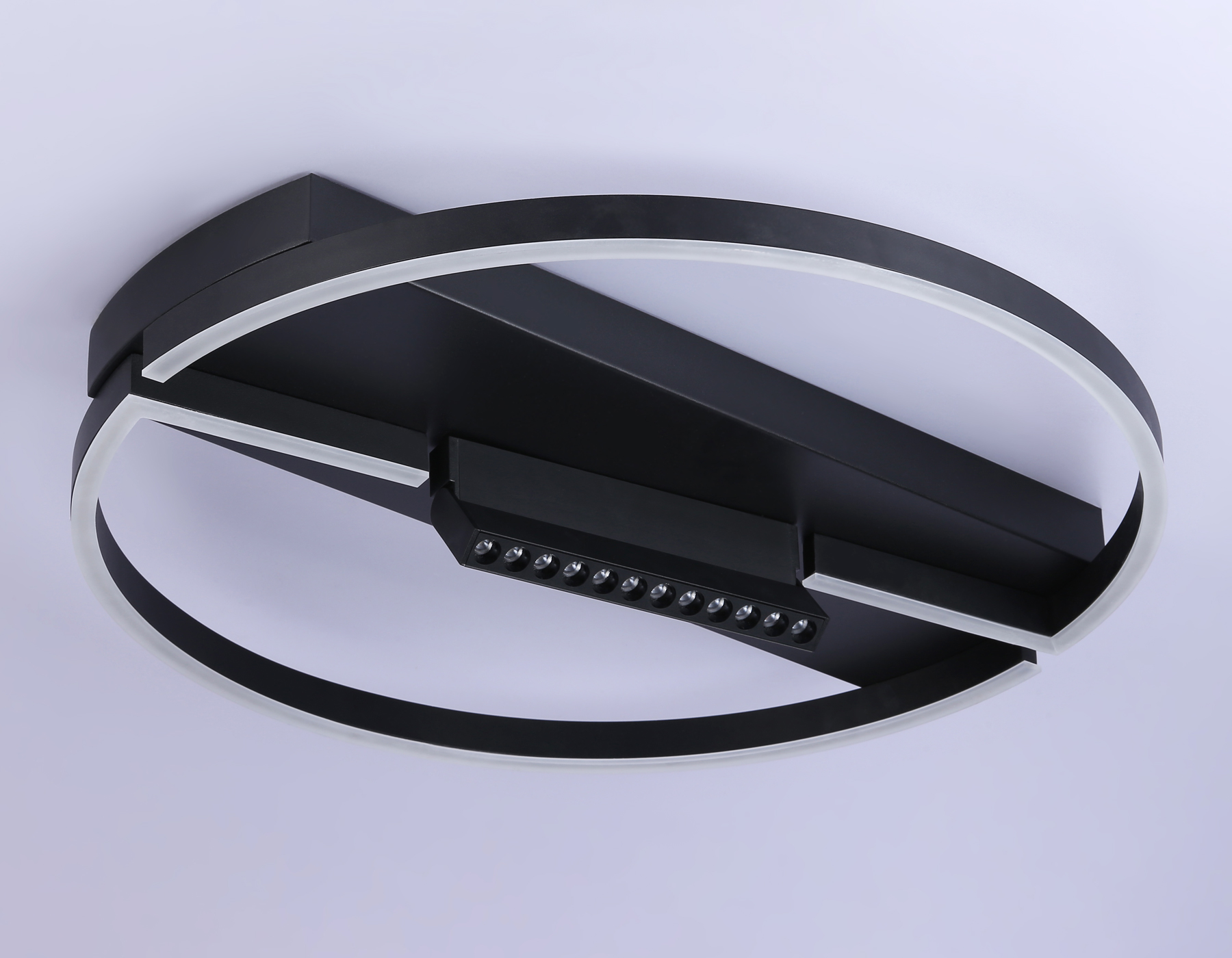 Потолочный светодиодный светильник FL51460/1+1 BK черный 72W 3000K-6400K+4200K D600*110 (ПДУ РАДИО 2.4G)