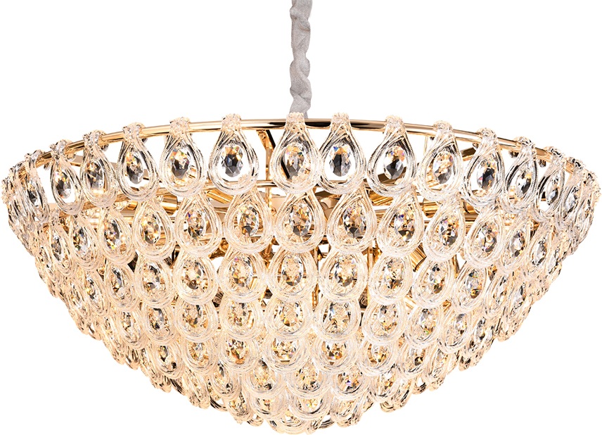 Подвесная люстра хрустальная Newport 5250 525914C gold (5259_14_c_gold)