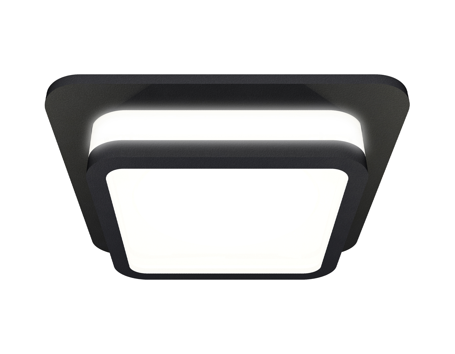 Комплект встраиваемого светильника с акрилом XC7902012 SBK/FR черный песок/белый матовый MR16 GU5.3 (C7902, N7751)