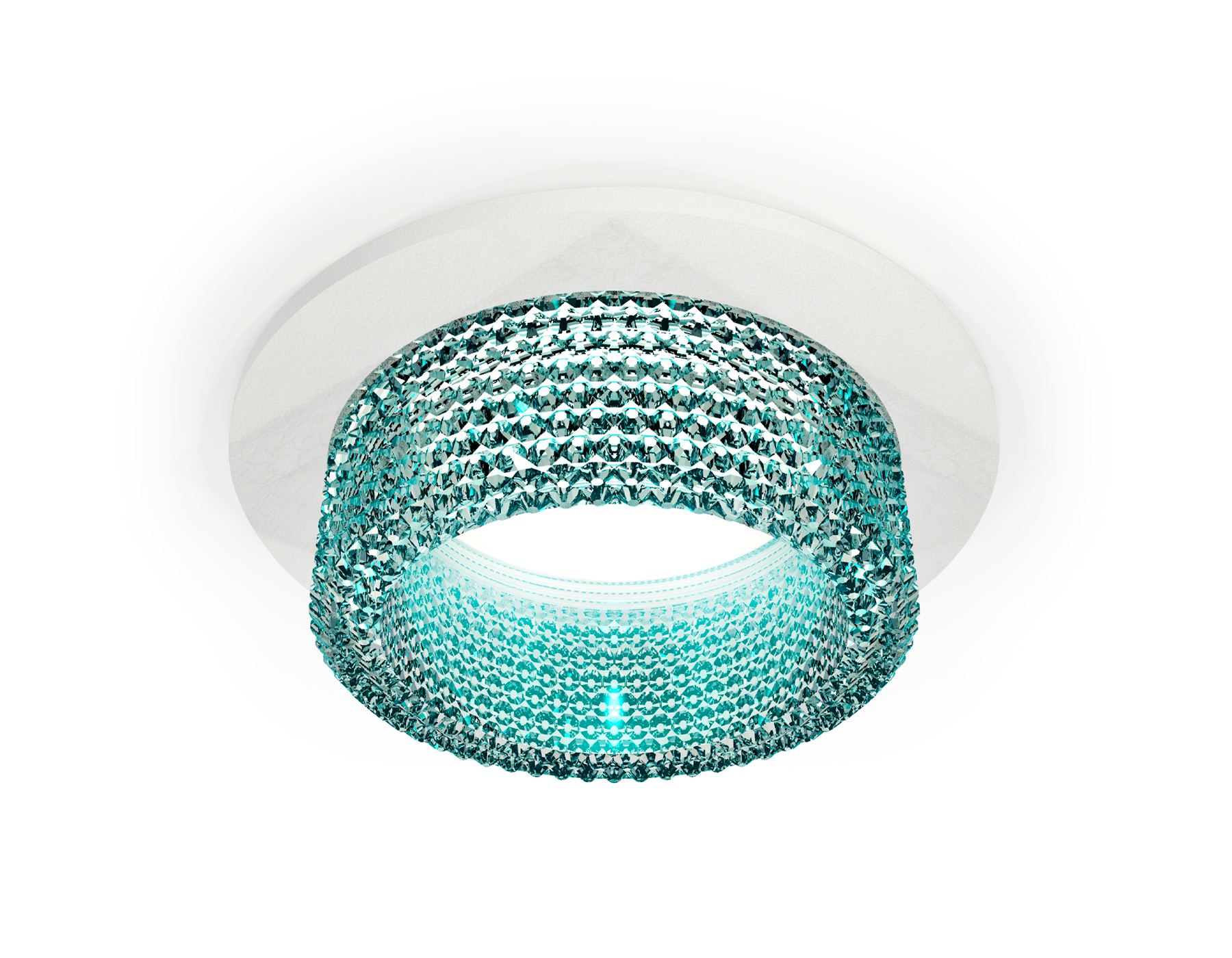 Комплект встраиваемого светильника с композитным хрусталем XC6512043 SWH/BL белый песок/голубой MR16 GU5.3 (C6512, N6153)