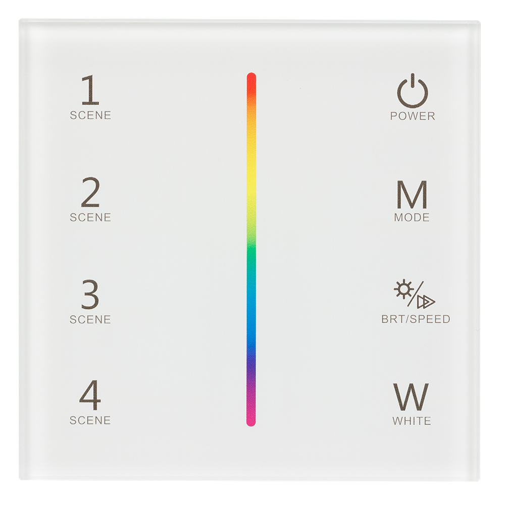 Панель Sens SMART-P22-RGBW White (12-24V, 4x3A, 2.4G) (Arlight, IP20 Пластик, 5 лет) 025168