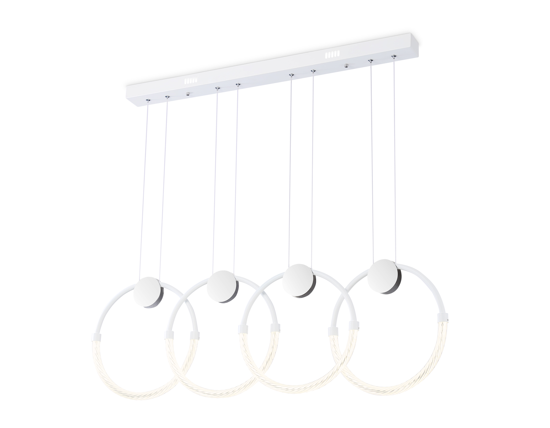 Подвесной светодиодный светильник FL10598/4 WH/CH белый/хром 4200K 45W 940*20*1200 (Без ПДУ)