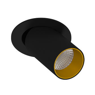 Встраиваемый поворотный светодиодный светильник Ledron DANNY MINI S40 Black-Gold (2017)