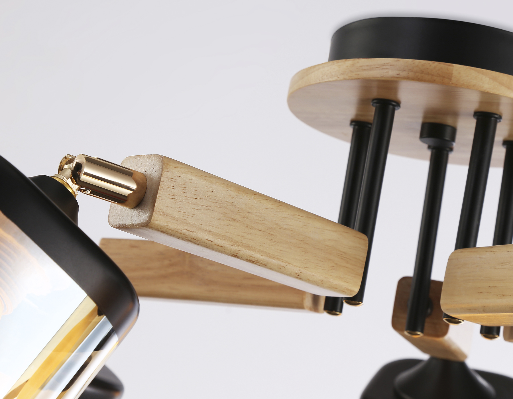 Подвесная люстра TR9529/5 BK/GD/TI черный/золото/янтарь E27*5 max 40W D670*260