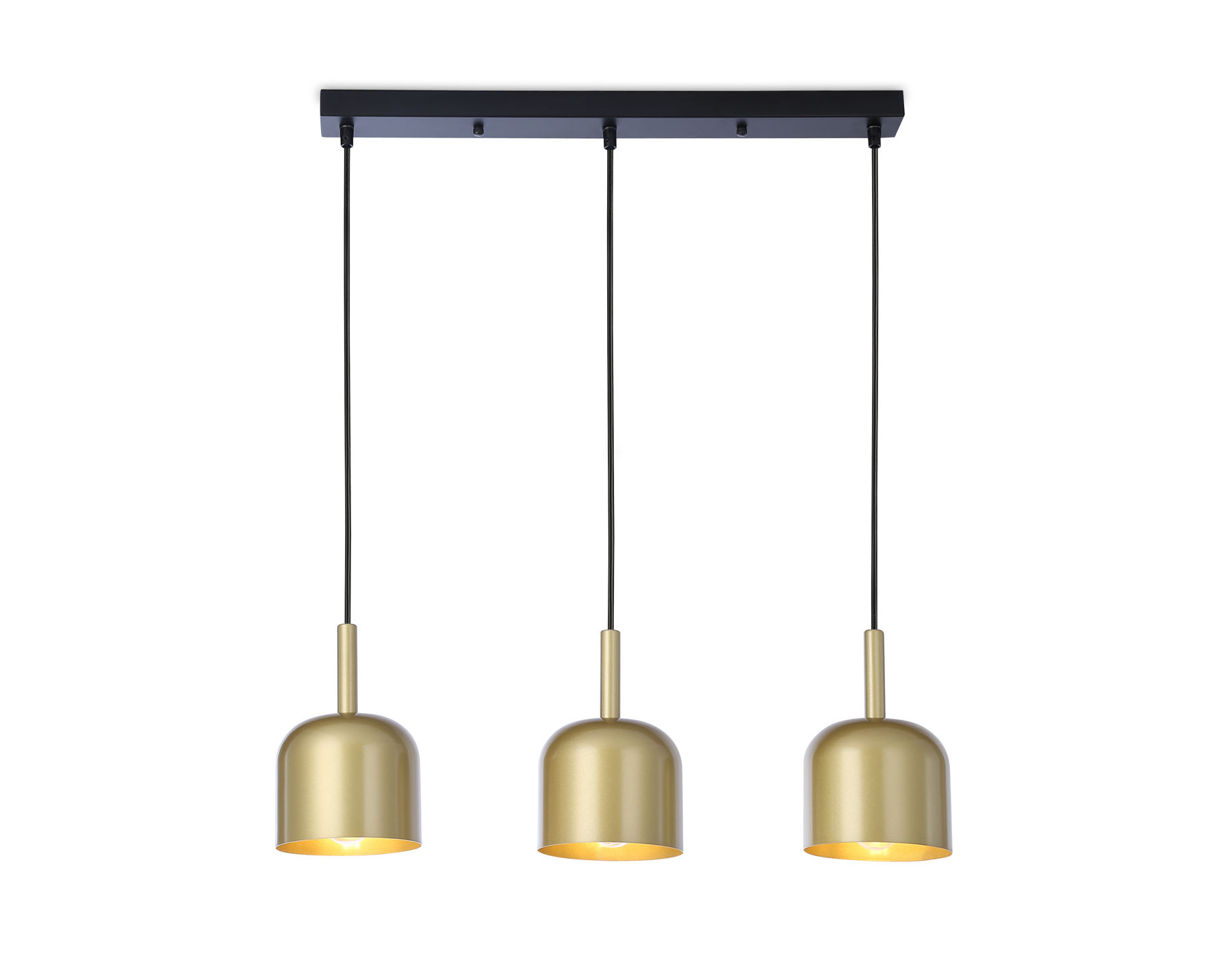 Светильник подвесной TR97118/3 GD/BK золото/черный E27*3 max 40W D130*113*1200