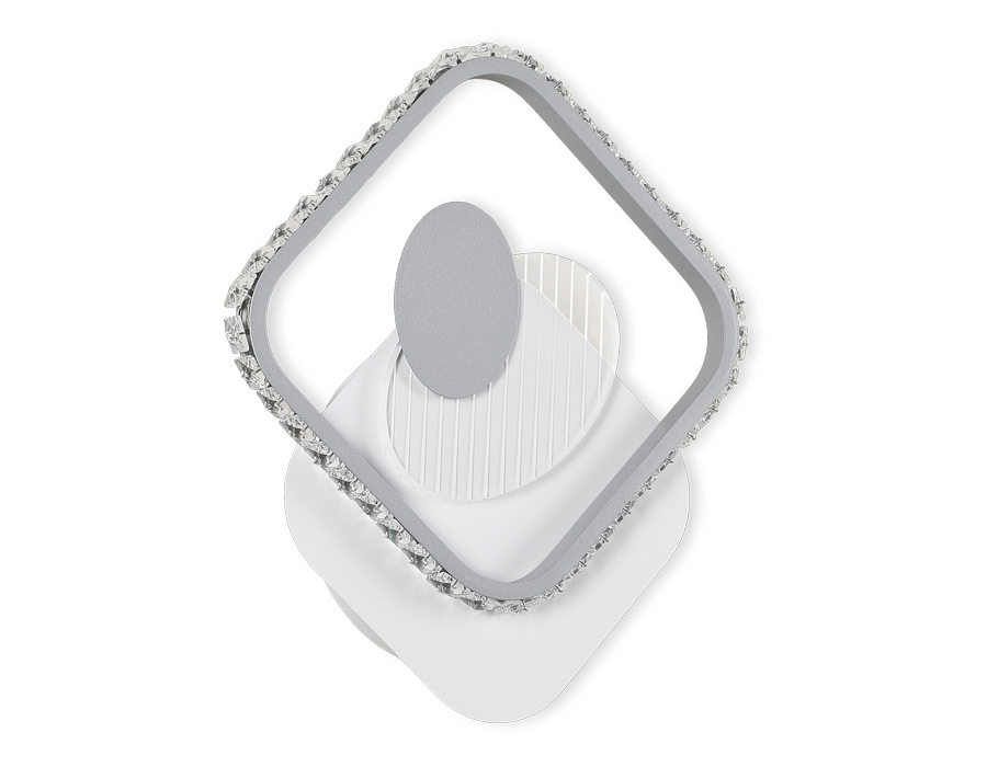 Настенный светодиодный светильник с выключателем FA266 WH/GR белый/серый LED 3000K+6400K 16W 310*270*50