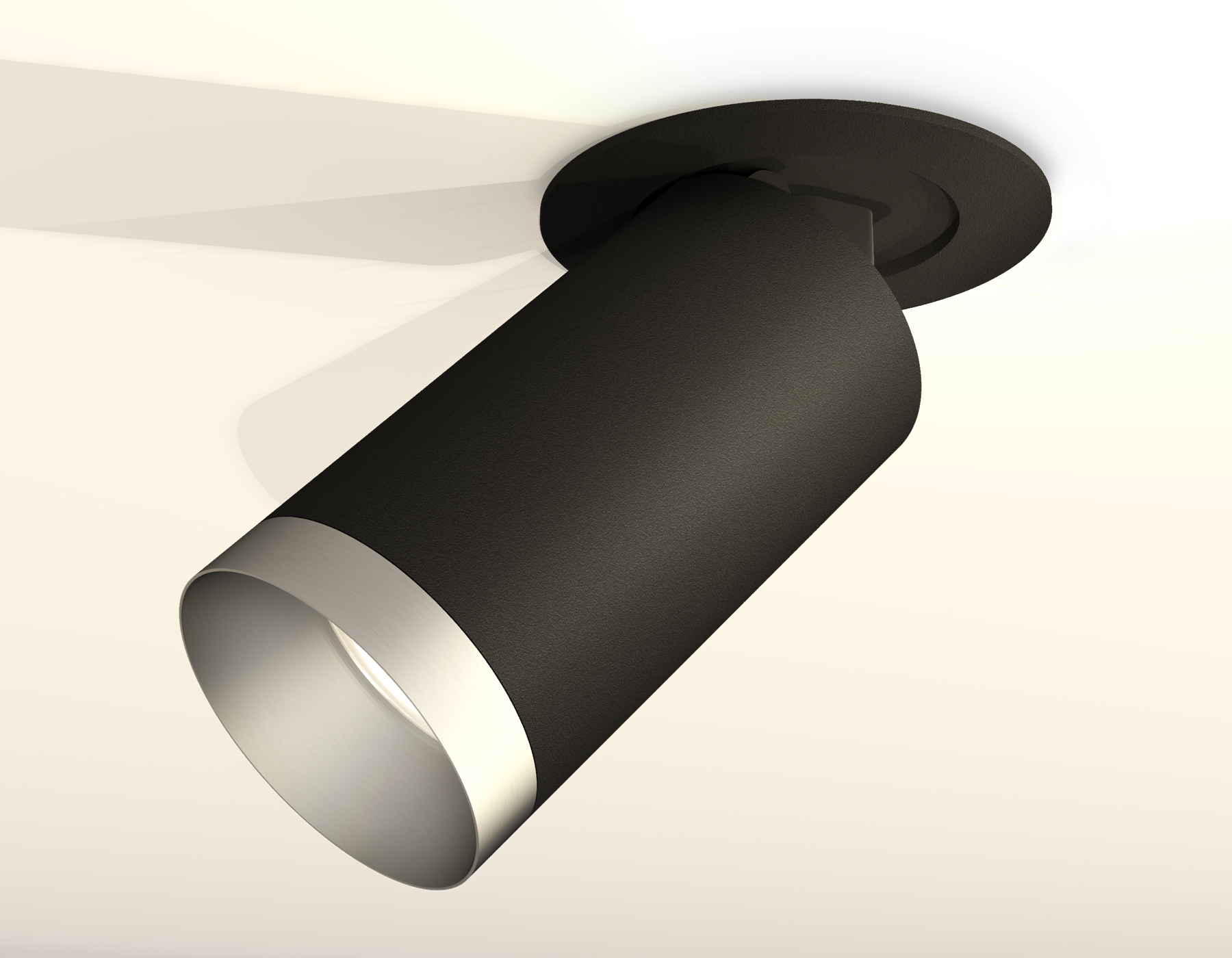 Комплект встраиваемого поворотного светильника XM6323203 SBK/MCH черный песок/хром матовый MR16 GU5.3 (A2242, C6323, N6133)