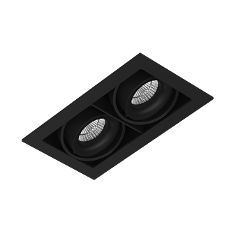 Встраиваемый поворотный светодиодный светильник Ledron ON-202-9W Black (2204)