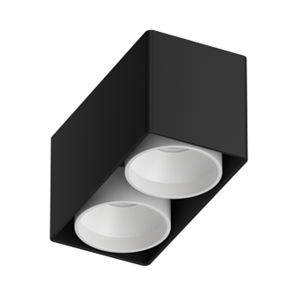 Накладной светильникпод сменную лампу Ledron KEA 2 ED GU10 Black-White (2812)