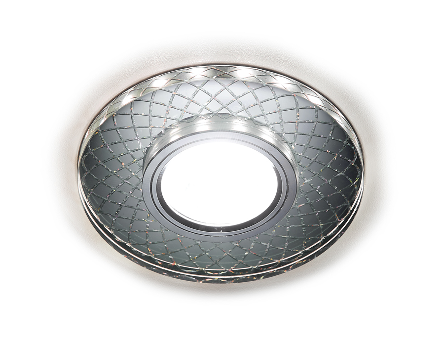 Встраиваемый точечный светильник MR16 со светодиодной подсветкой S173 CL/CH хром/прозрачный MR16+3W(LED WHITE)