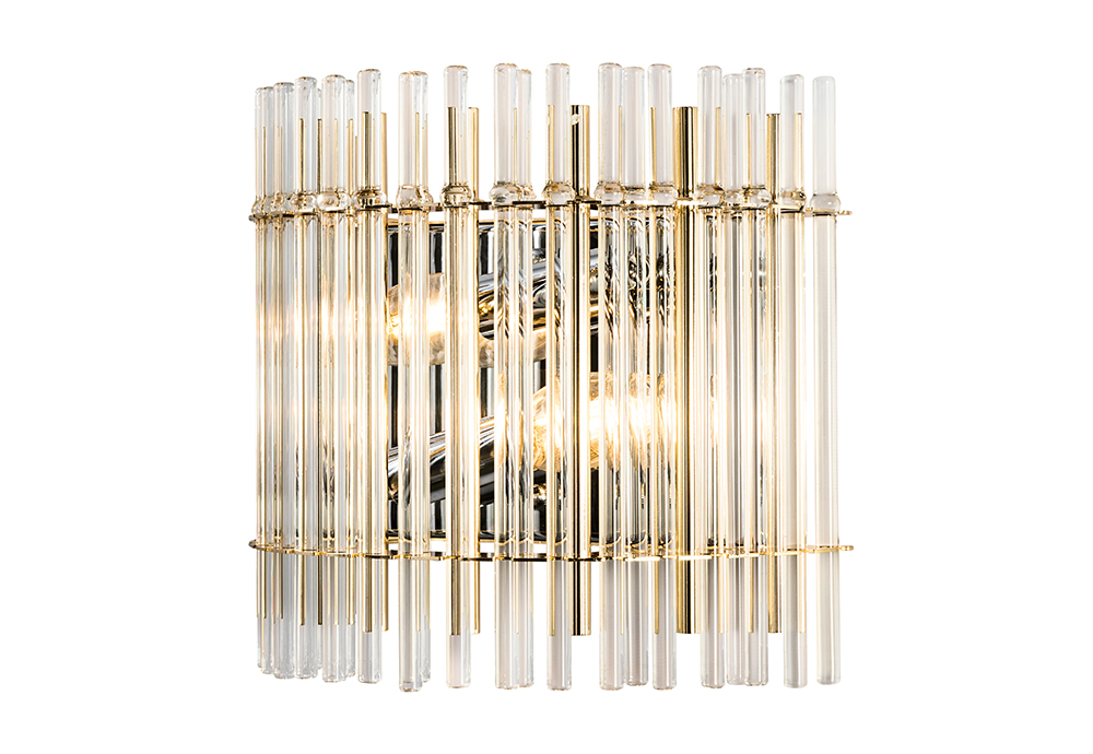 Бра Crystal Lux AURELIO AP2 GOLD+CHROME/TRANSPARENT