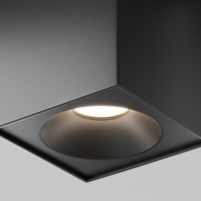 Потолочный светильник Zoom GU10 1x50Вт IP 65 Maytoni Technical C030CL-01B (c030cl-01b)