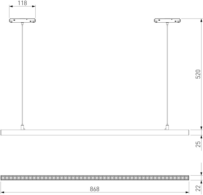 Трековый светильник Elektrostandard Slim Magnetic 8510701 36W 4000K Vilo чрный