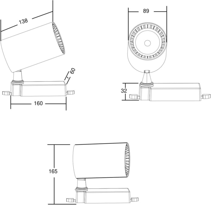 Трековый светильник Vuoro Trinity 4000K 18Вт LED трехфазный Maytoni Technical TR029-3-20W4K-B (tr029-3-20w4k-b)