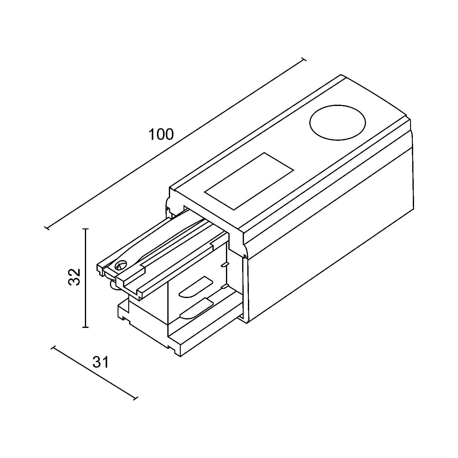 Коннектор питания АВД-5102-220V Black (5032)