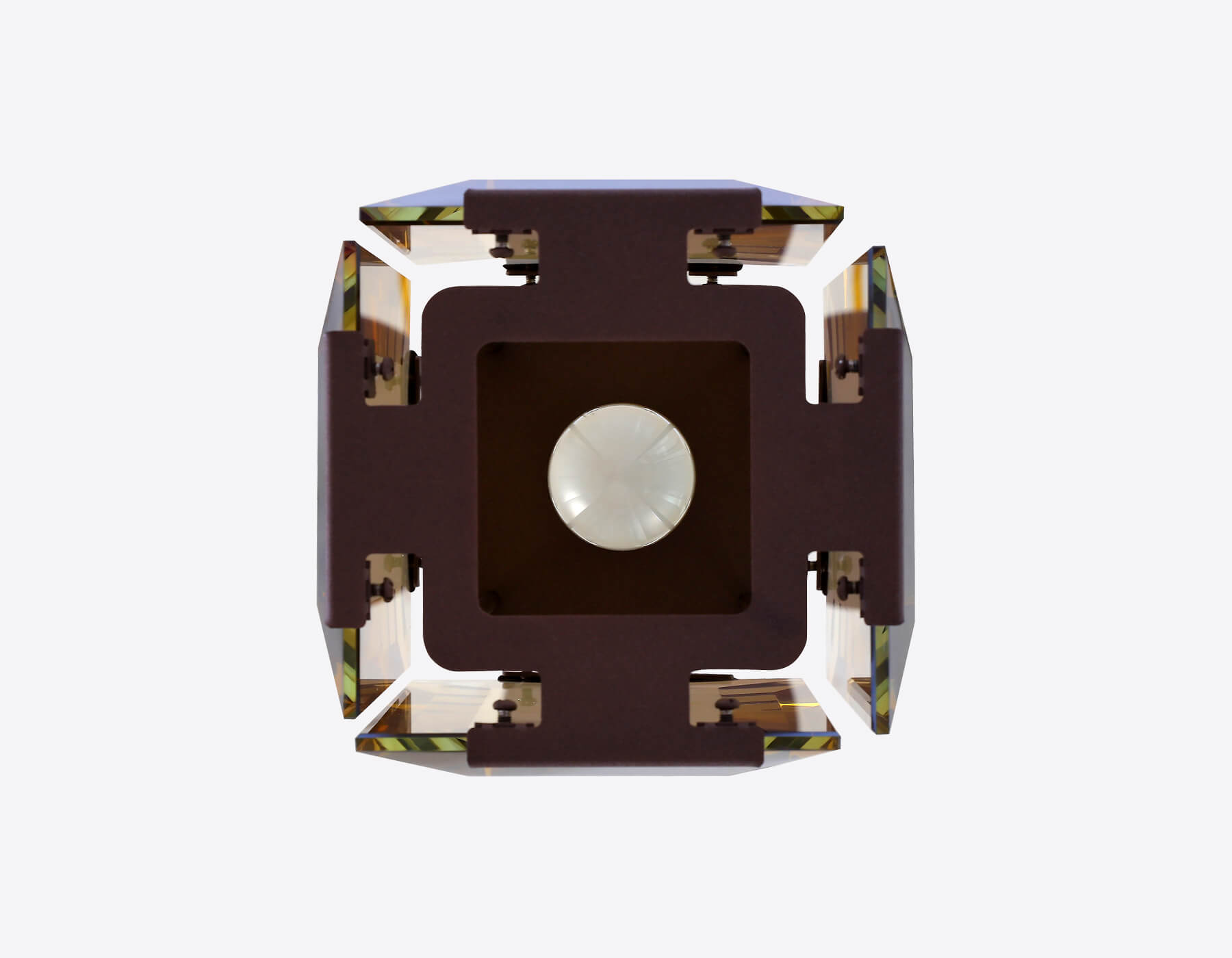 Подвесной светильник с хрусталем TR5109 CF/TI кофе/янтарь E27/1 max 40W 150*150*1200