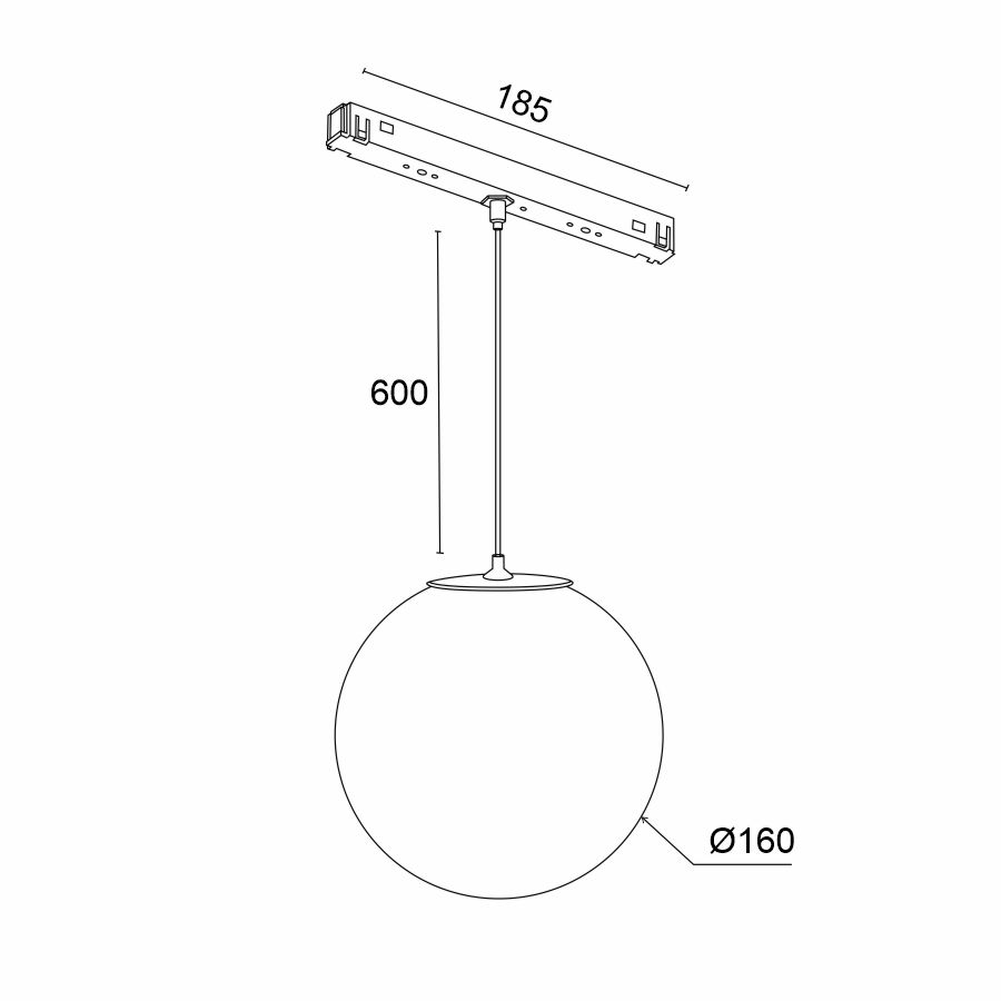 Подвесной светодиодный светильник для магнитного трека Ledron PLANET 3000K (10325)
