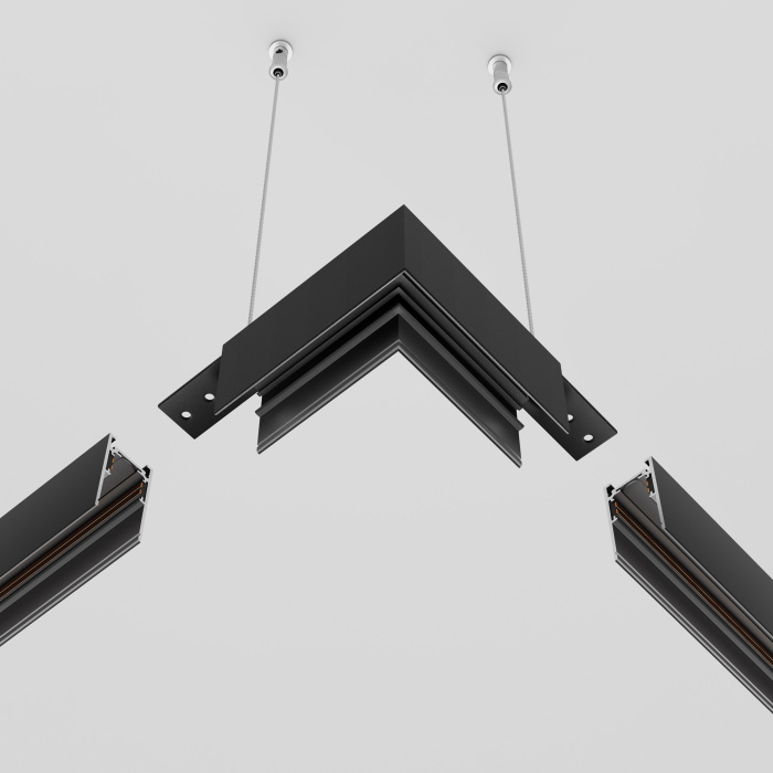 Коннектор угловой Exility накладной черный магнитный Maytoni Technical TRA034HCL-41B