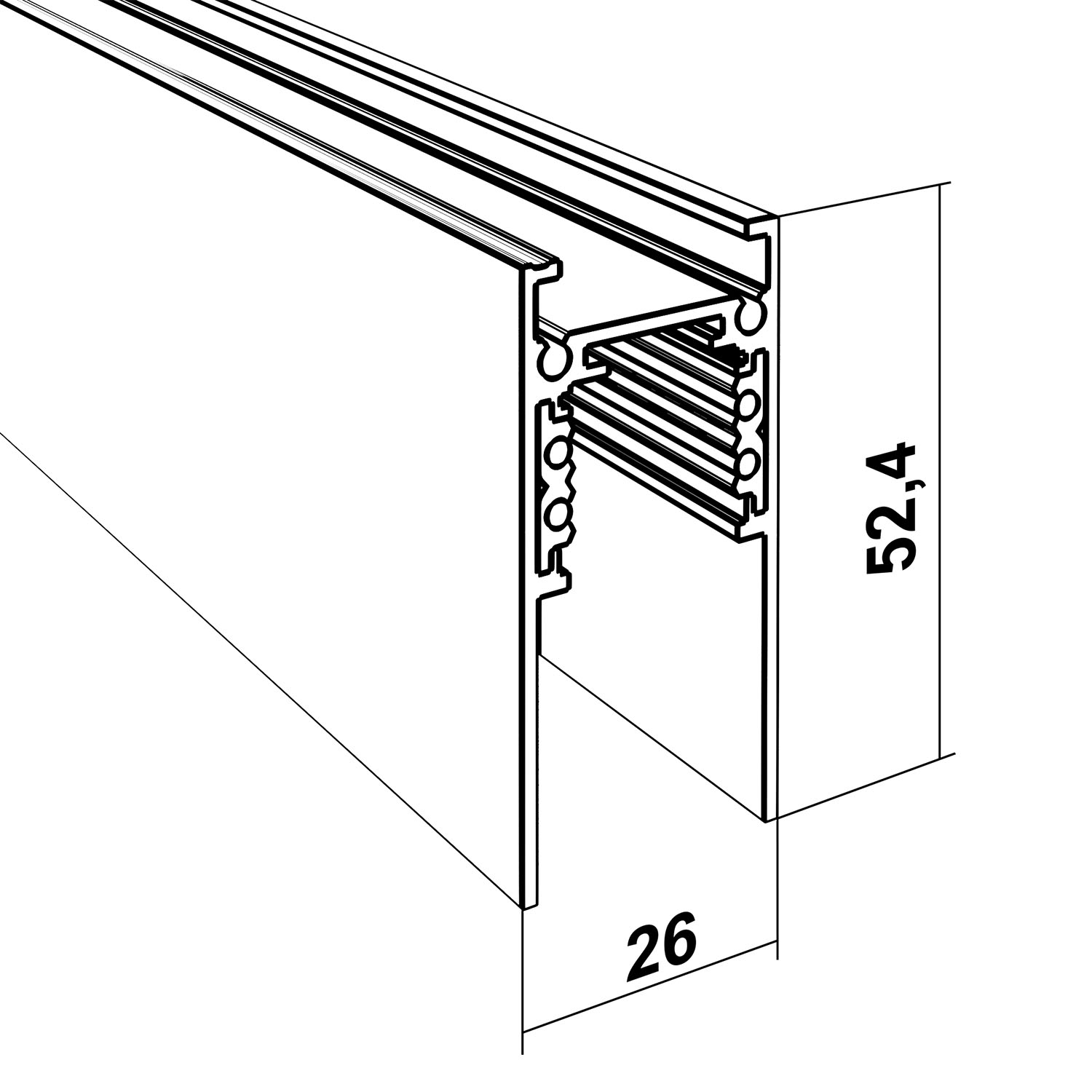 Накладной магнитный трек Ledron АВД-5356 White (3830)