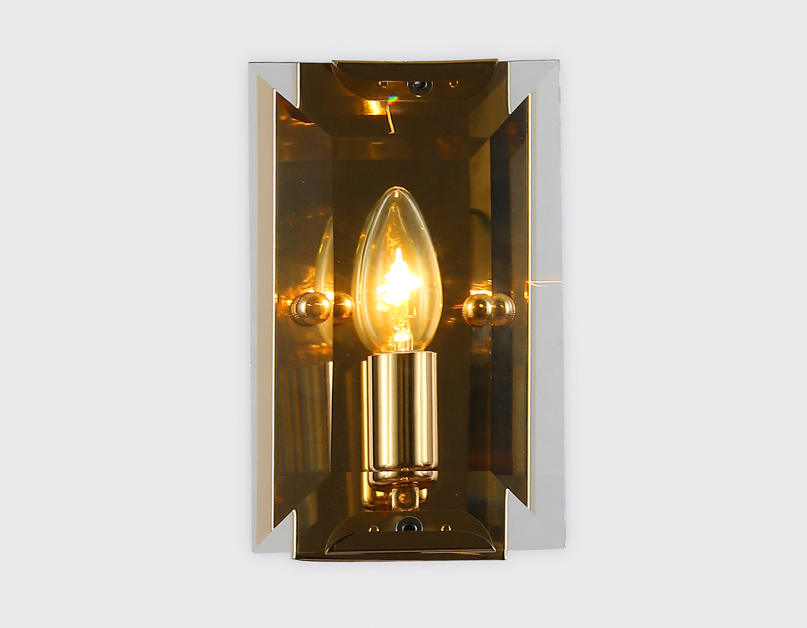 Настенный светильник со сменной лампой TR5157 GD/CL золото/прозрачный E14/1 max 40W 210*130*100