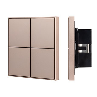 INTELLIGENT ARLIGHT Кнопочная панель KNX-304-23-IN Champagne (BUS, Frame) (IARL, IP20 Металл, 2 года) 039669