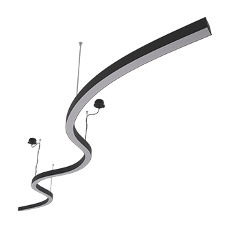 Подвесной светильник LED SNAKE 3000K Black (9892)