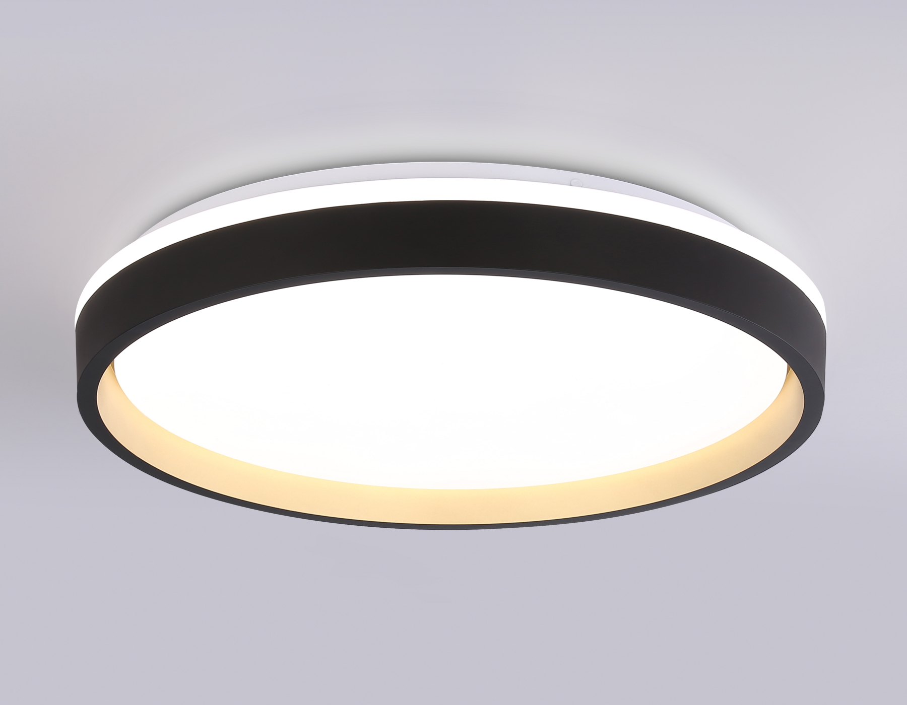 Светодиодный светильник RGB с пультом управления FZ610 BK/GD черный/золото IP20 66W 3000K-6500K+RGB D490*85 (ПДУ ИК)