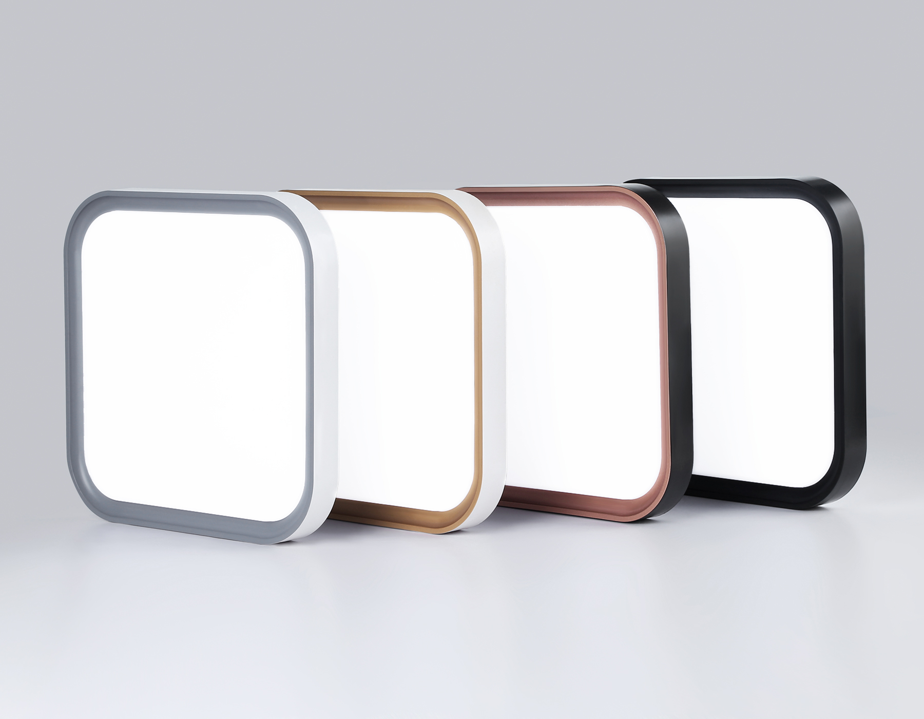 Потолочный светодиодный светильник FZ1250 WH/GR белый/серый 18W 5000K 250*250*60 (Без ПДУ)