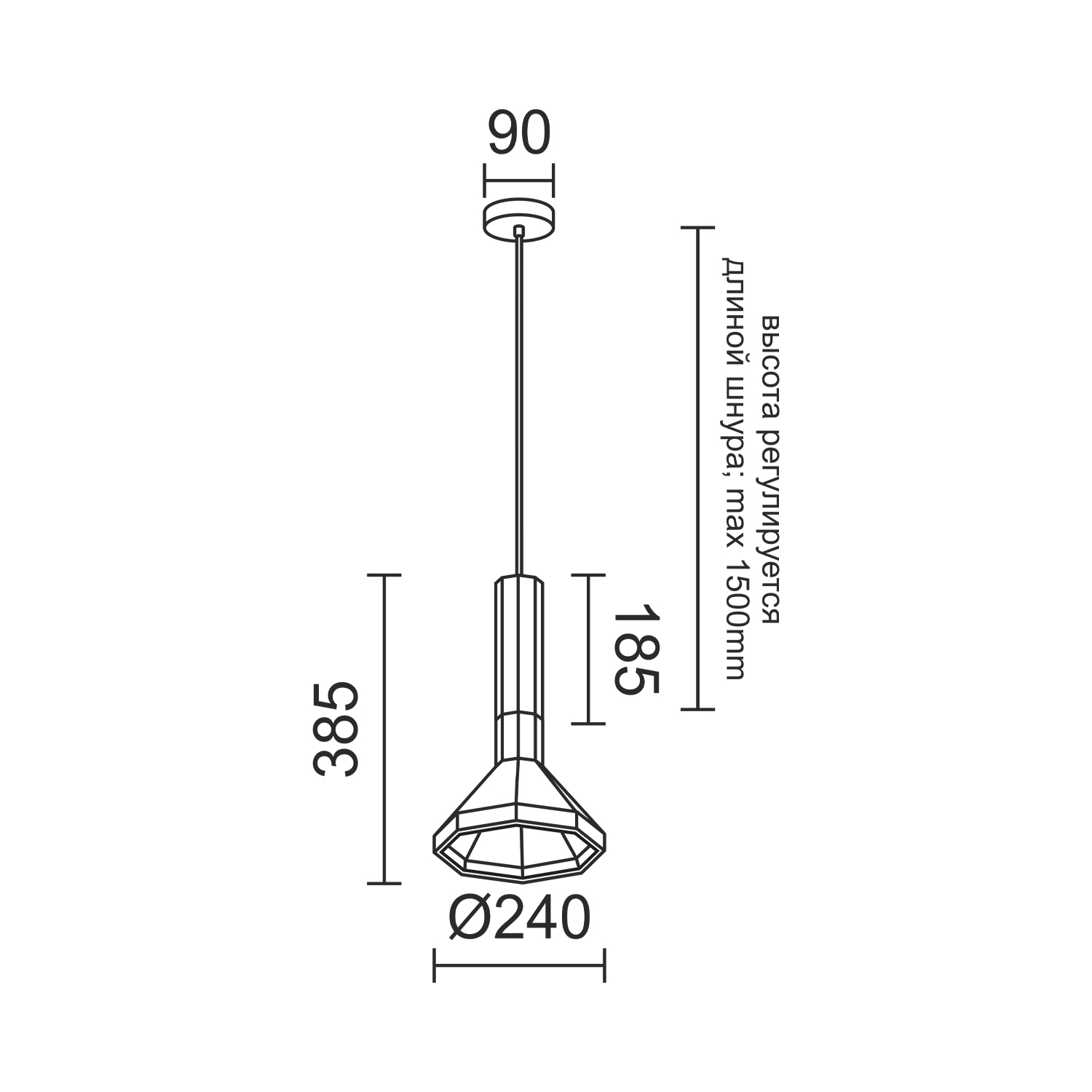Подвесной накладной светильник Ledron SCOPE C Wood 185 (4955)
