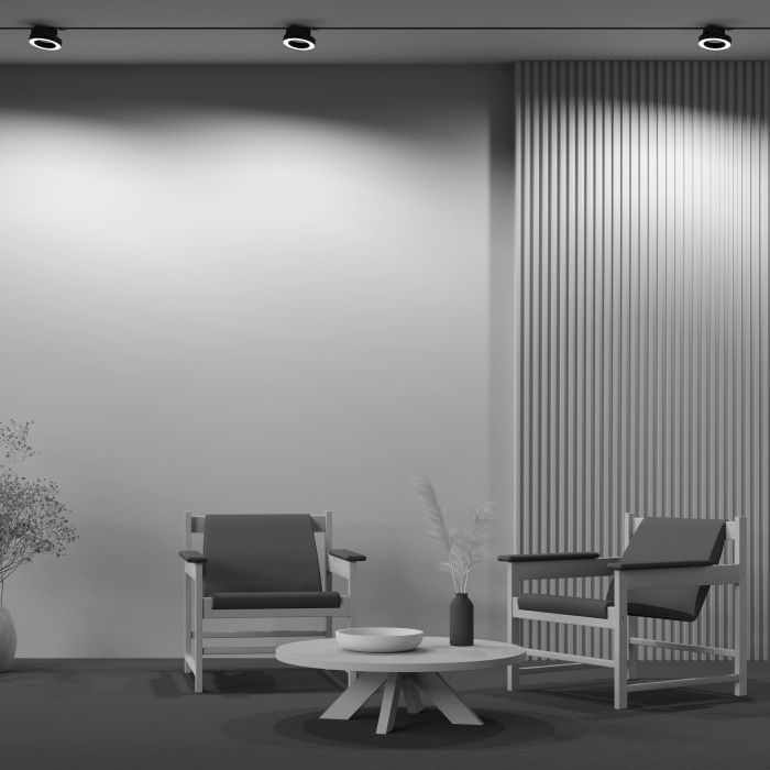 Трековый светильник Rim Unity 3000K 12Вт 110 LED однофазный Maytoni Technical TR044-1-12W3K-B (tr044-1-12w3k-b)